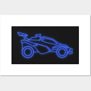 Octane Neon Blue (Must buy in black to enhance the effect) | Rocket League Posters and Art